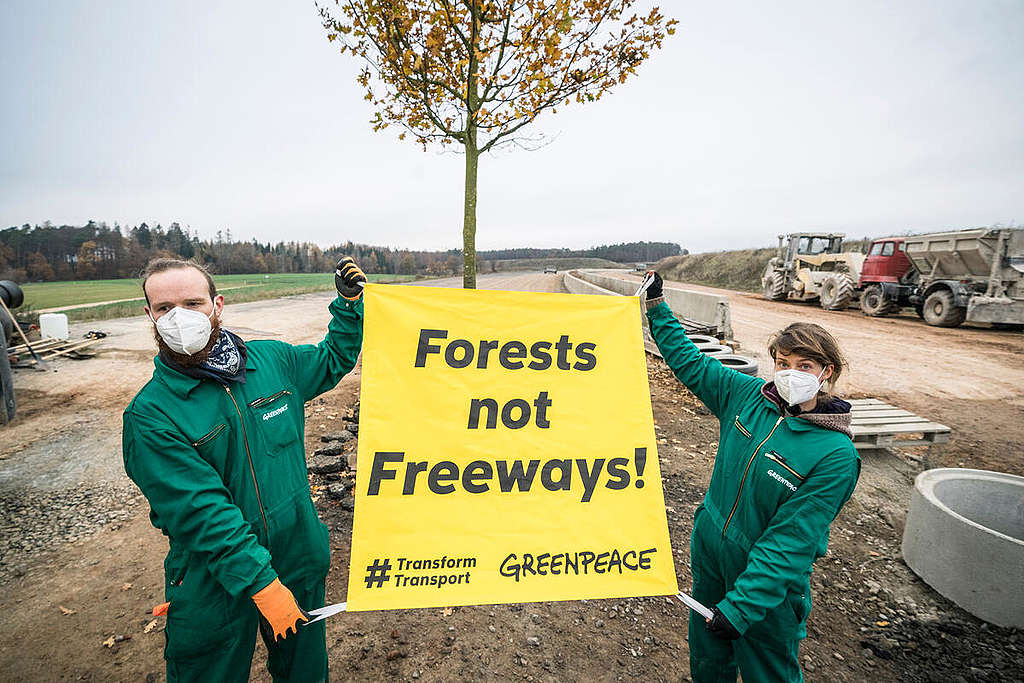 Tree Planting Action near the Dannennroeder Forest.