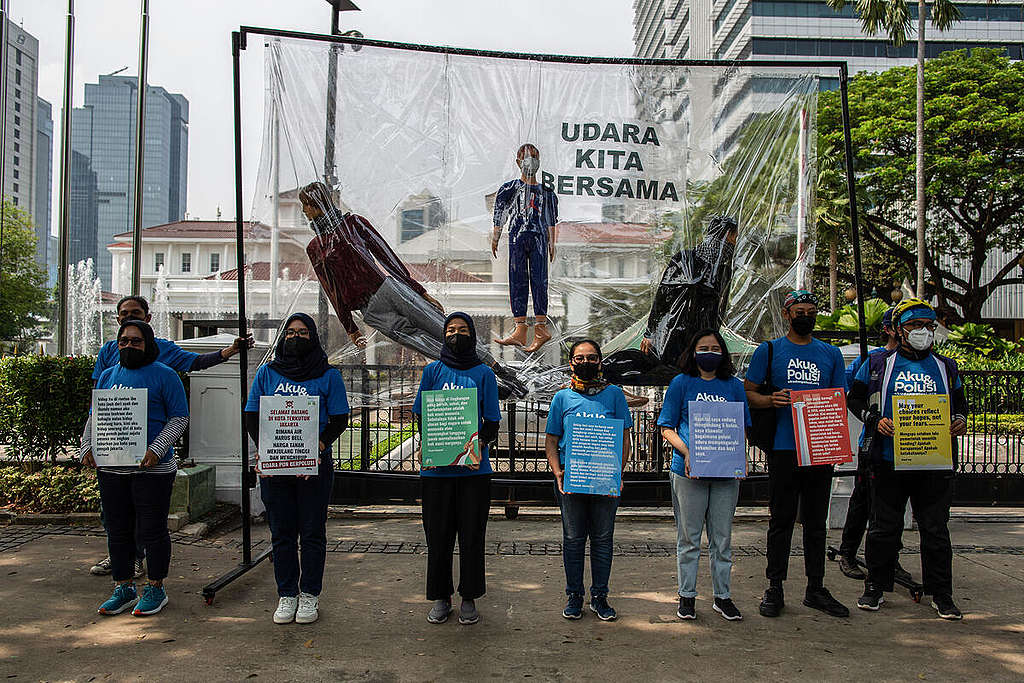 Air Pollution Protest in Jakarta. Air Pollution Protest in Jakarta.