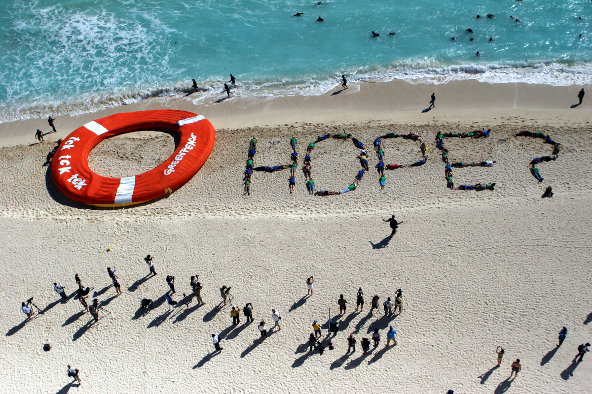 Hope Lifebelt at  COP16 in Mexico.