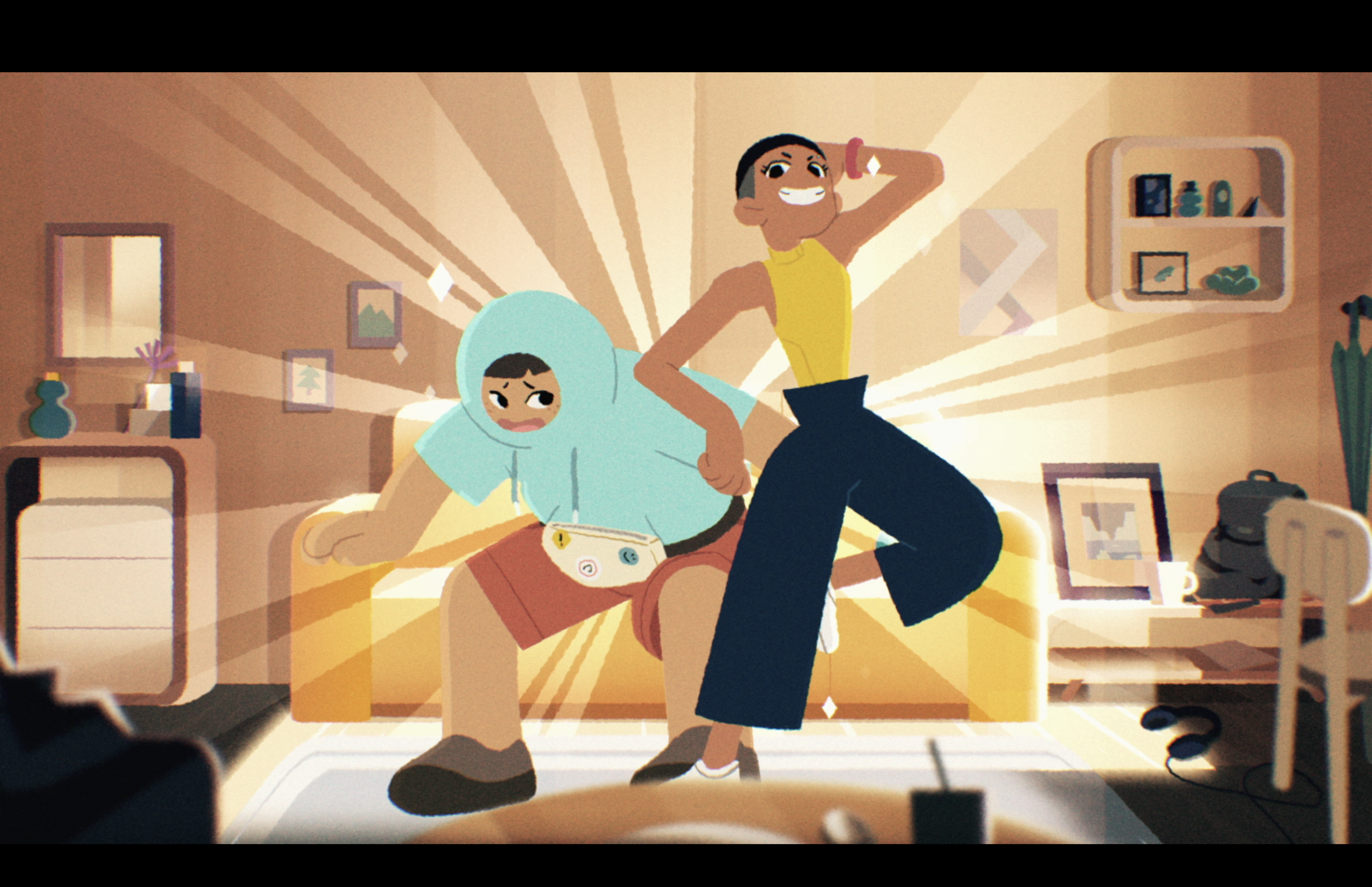 Sunny and Ho from the animated series, Green Future