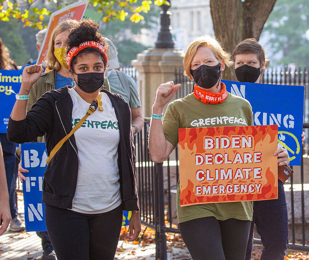 People Vs Fossil Fuels - Protest in Washington DC (Day 4). © Tim Aubry / Greenpeace