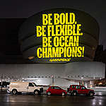 Protect the Oceans Projection onto the Guggenheim Museum in New York. © Greenpeace