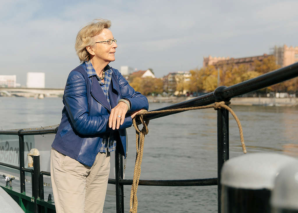 Portrait of Elisabeth Stern from the Swiss Senior Women for Climate Protection, in Basel Portrait of Elisabeth Stern from the Swiss Senior Women for Climate Protection, in Basel