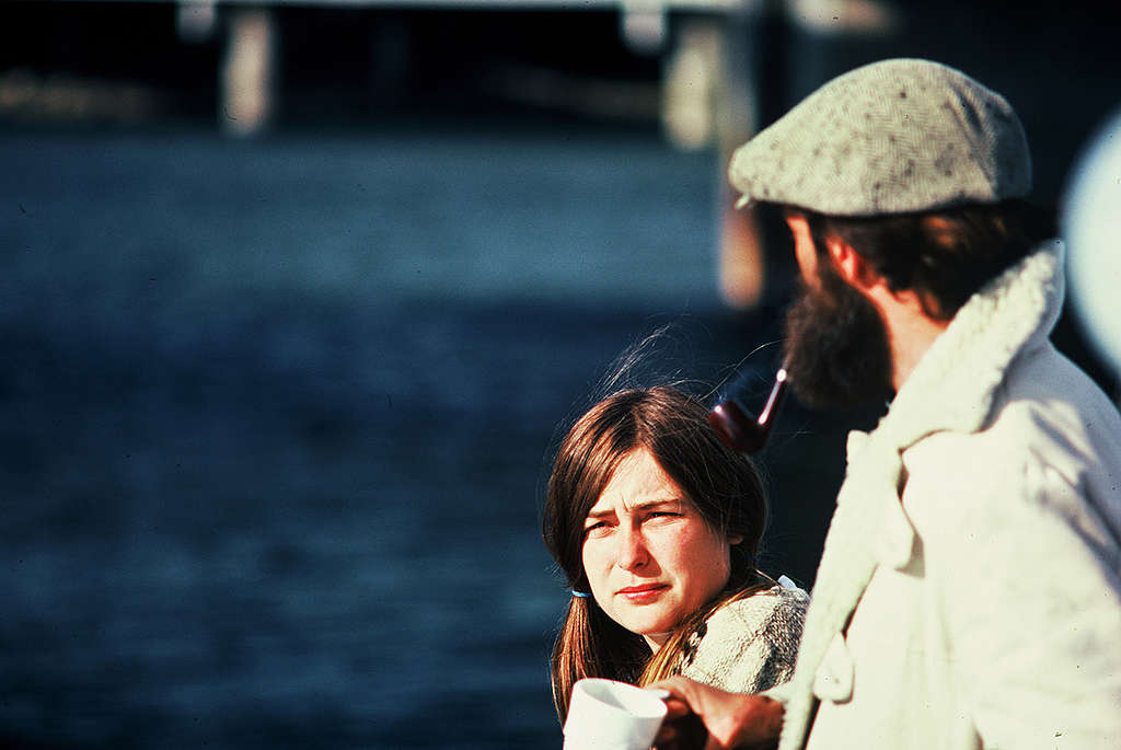 Bob and Bobbi Hunter on James Bay. © Greenpeace / Rex Weyler