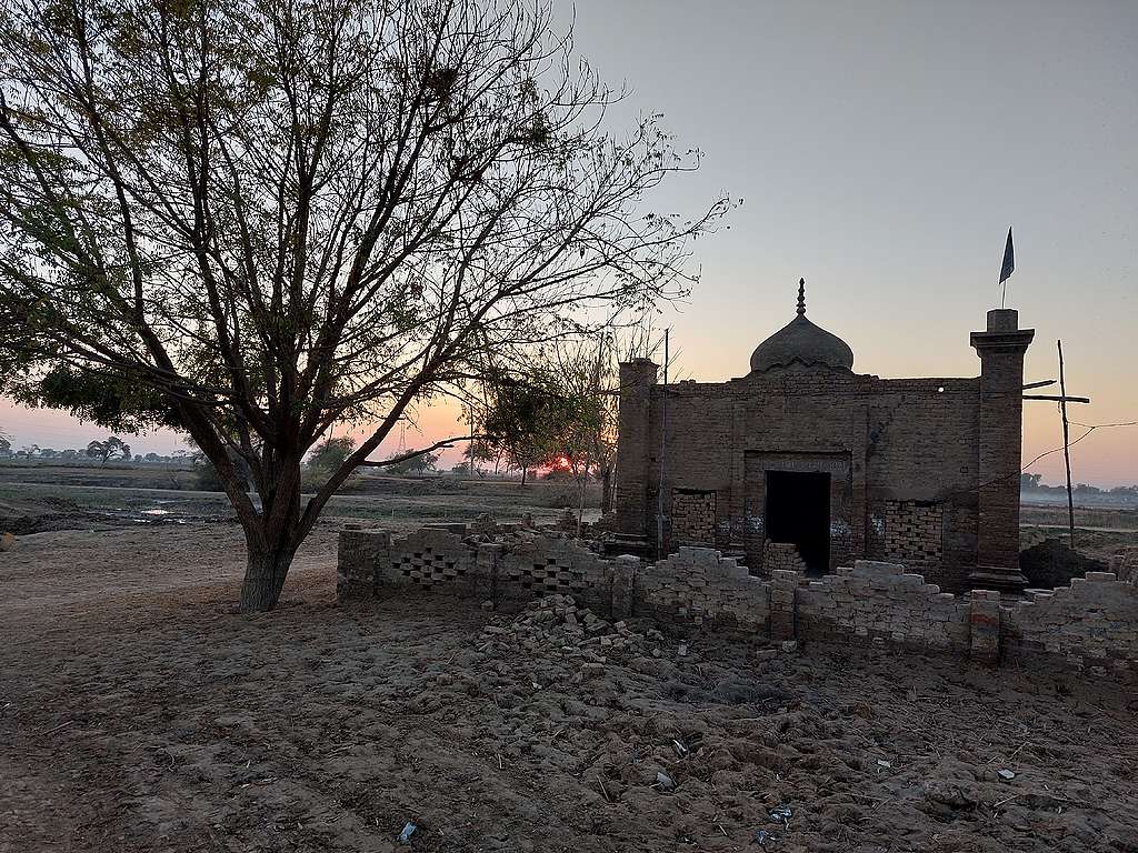 A water damaged mosque in Balochistan, Pakistan.