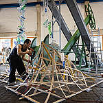 Art Installation by Benjamin Von Wong in Germany. © Daniel Müller / Greenpeace