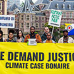 Bonaire Climate Legal Case Launch in The Hague. © Marten  van Dijl / Greenpeace