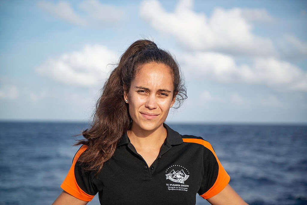 Alanna Smith on Arctic Sunrise Day before Arrival in Kingston. © Martin Katz / Greenpeace