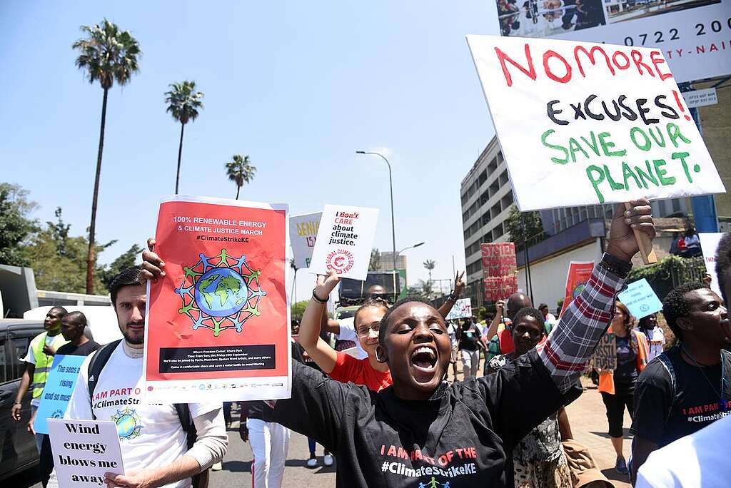 Global Climate Strike in Nairobi. © Evan Habil / Greenpeace
