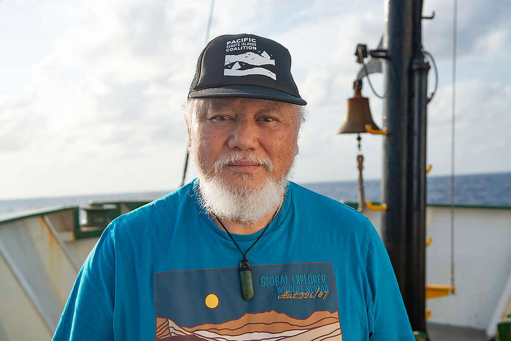 Uncle Sol on Arctic Sunrise Day before Arrival in Kingston. © Martin Katz / Greenpeace