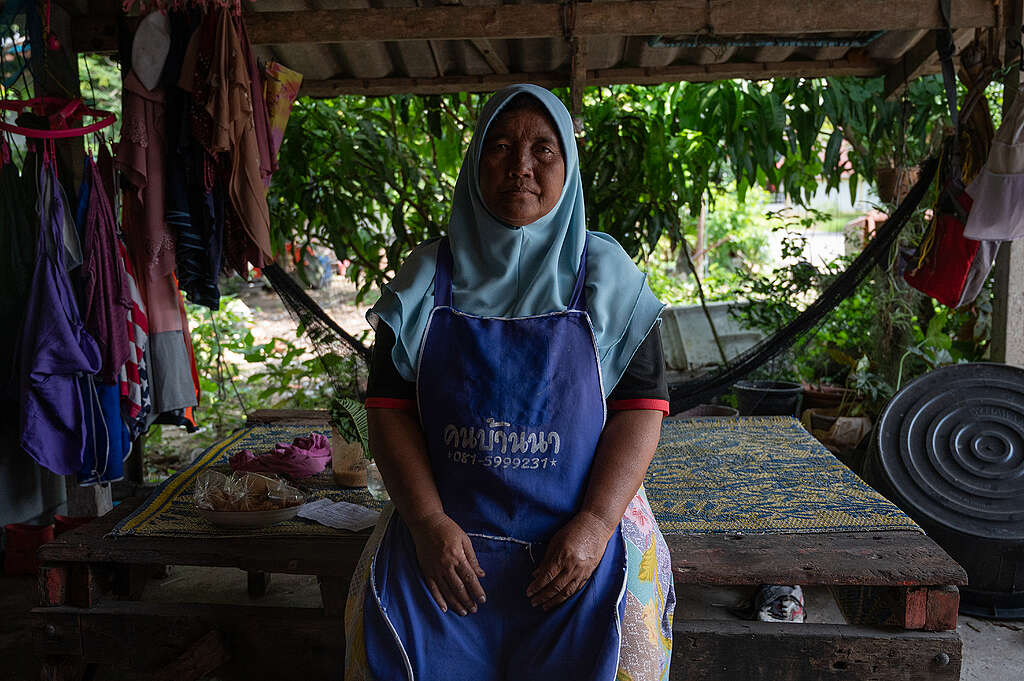 Portrait of Nipao Tohkawee from the Chana Rak Thin movement, which protests against industrial projects in Chana, Thailand.