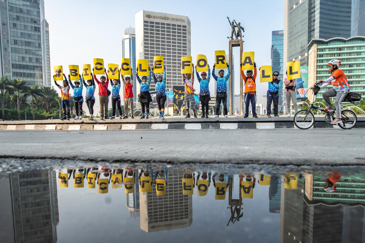 World Bicycle Day in Jakarta. © Jurnasyanto Sukarno / Greenpeace