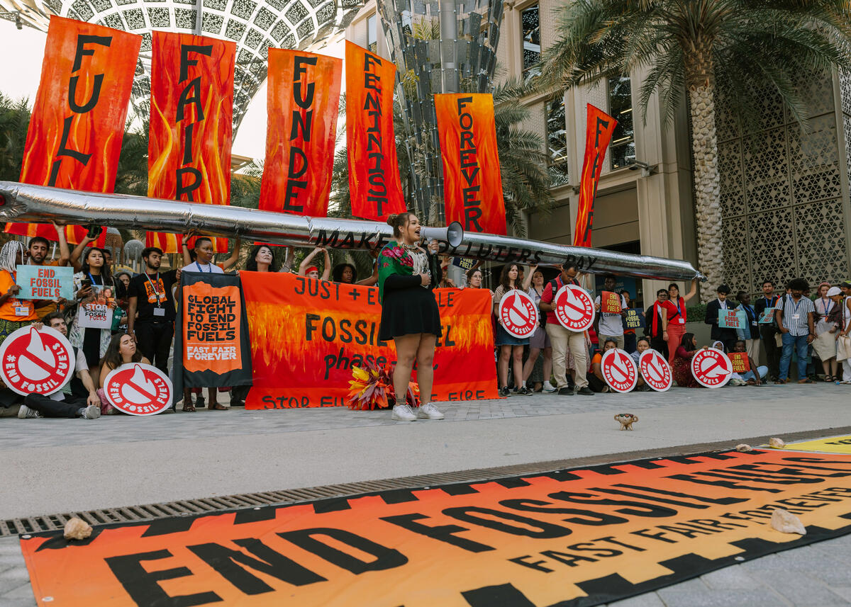 Fossil Fuel Phase Out Protest at COP 28. © Marie Jacquemin / Greenpeace