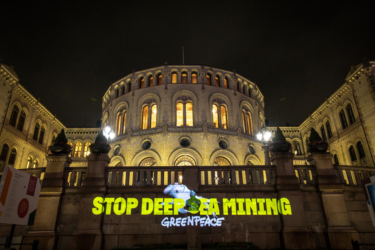 Activists Project Arctic Deep Sea Creatures on Landmarks in Oslo