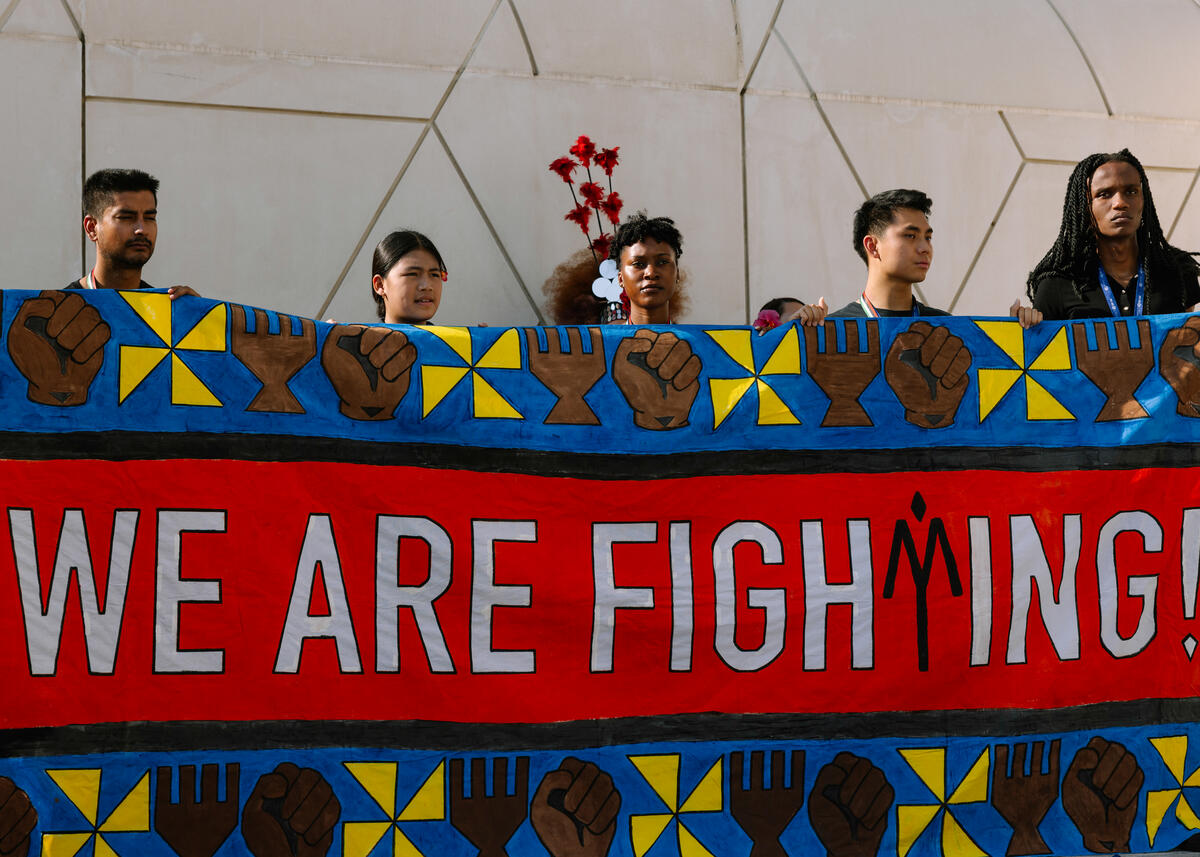 Pacific Power Up at COP 28. © Marie Jacquemin / Greenpeace