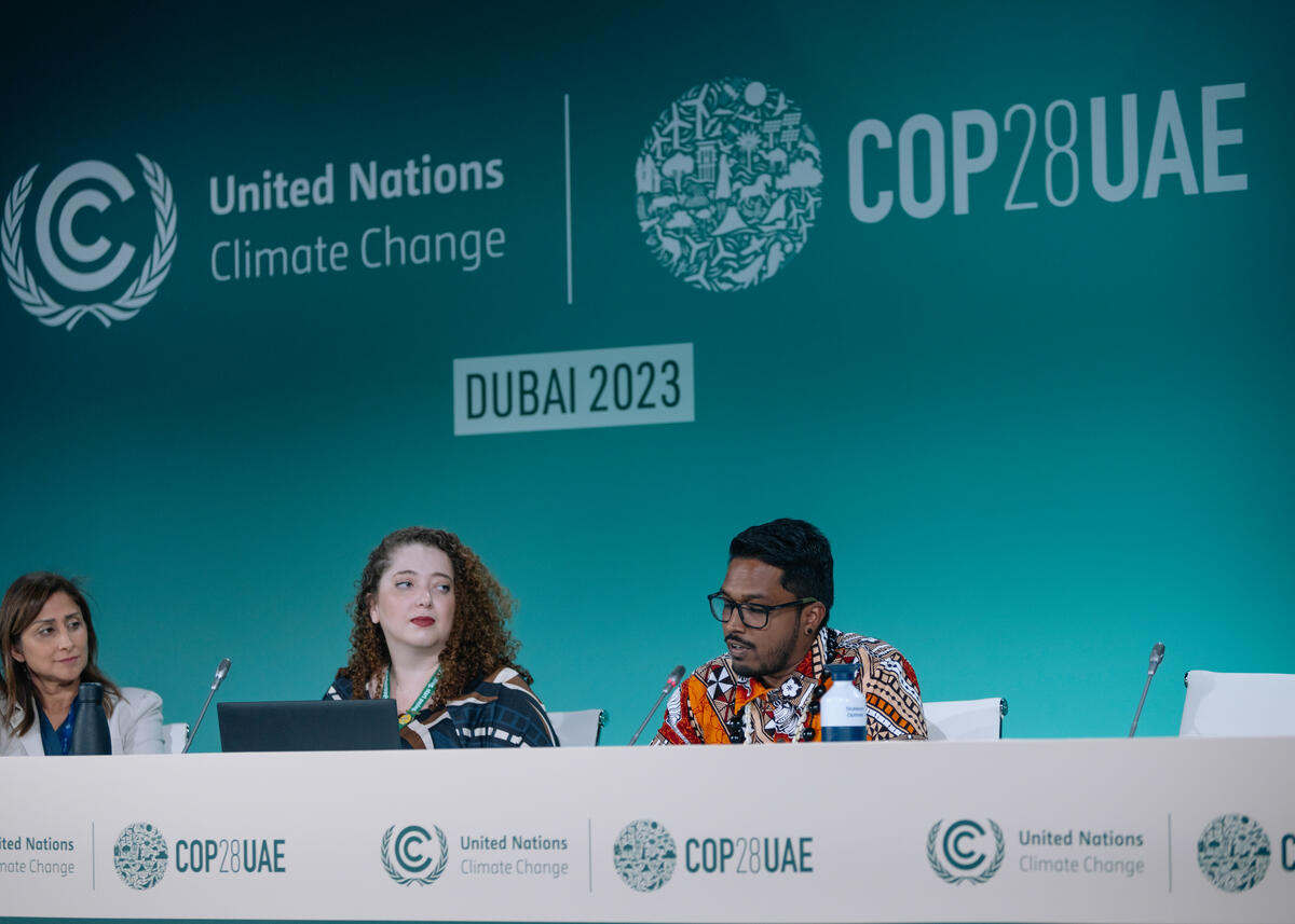 Press Conference at COP 28. © Marie Jacquemin / Greenpeace