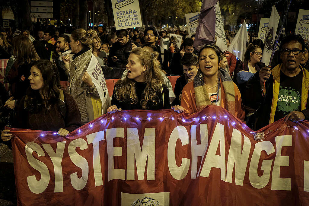 Climate March during COP25 in Madrid. © Pedro Armestre / Greenpeace