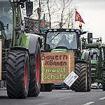 Greenpeace activists take part in the annual 'We have had enough' demonstration against detrimental agriculture policy during the "International Green Week", a trade fair for agriculture in Berlin and demand higher standards in farming. Thousands took to the streets for better produce and farming practices.
