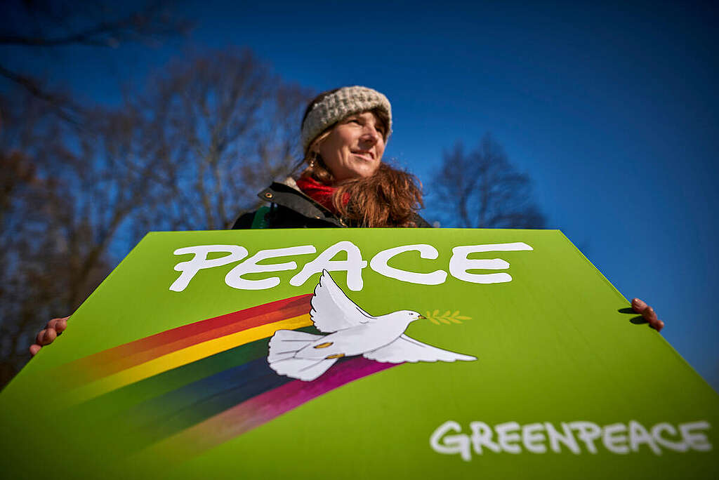 Demonstration in Berlin for Peace in Ukraine. © Mike Schmidt / Greenpeace