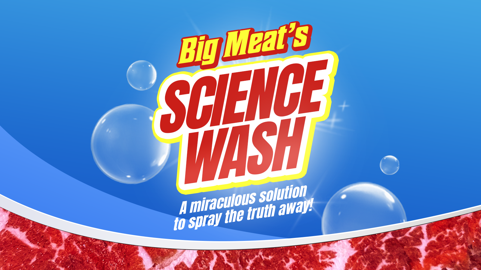 Big Meat's Sciencewash: a miraculous solution to spray the truth away! Big Meat and Dairy companies sciencewashing 16:9 GPI website article blog cover