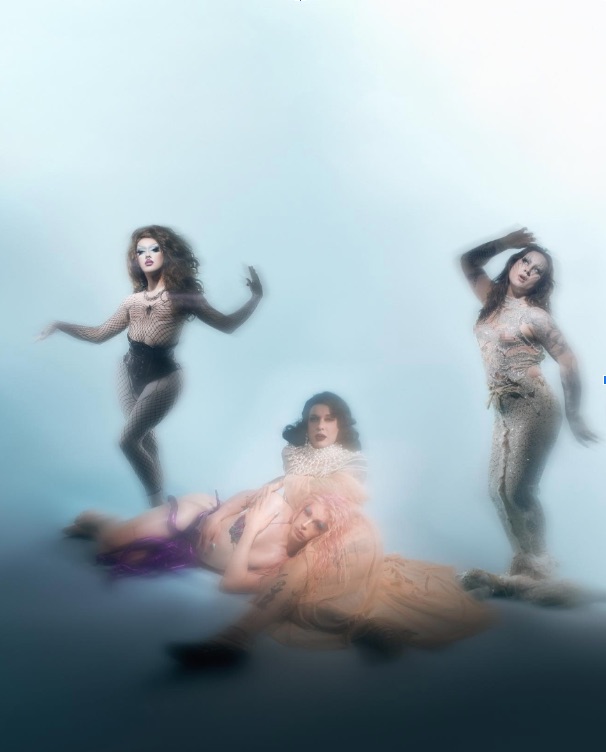 Photoshoot with drag artists in support of pride month and against Deep Sea Mining
