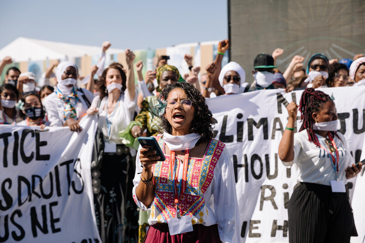 Standing in Solidarity for Social Justice at COP 27  in Egypt. © Marie Jacquemin / Greenpeace