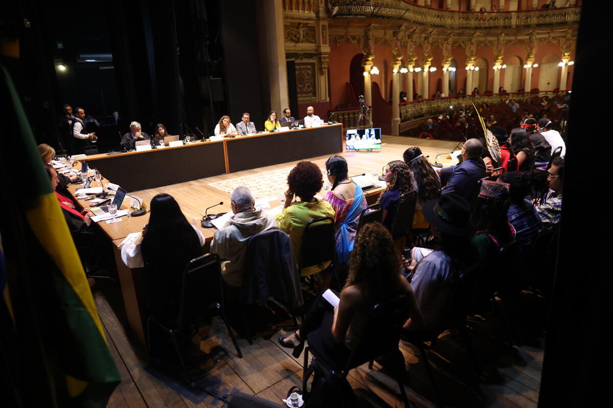 El Bosque Community Testimony before the Inter American Court of Human Rights in Manaus, Brazil. © Gustavo Graf / Greenpeace