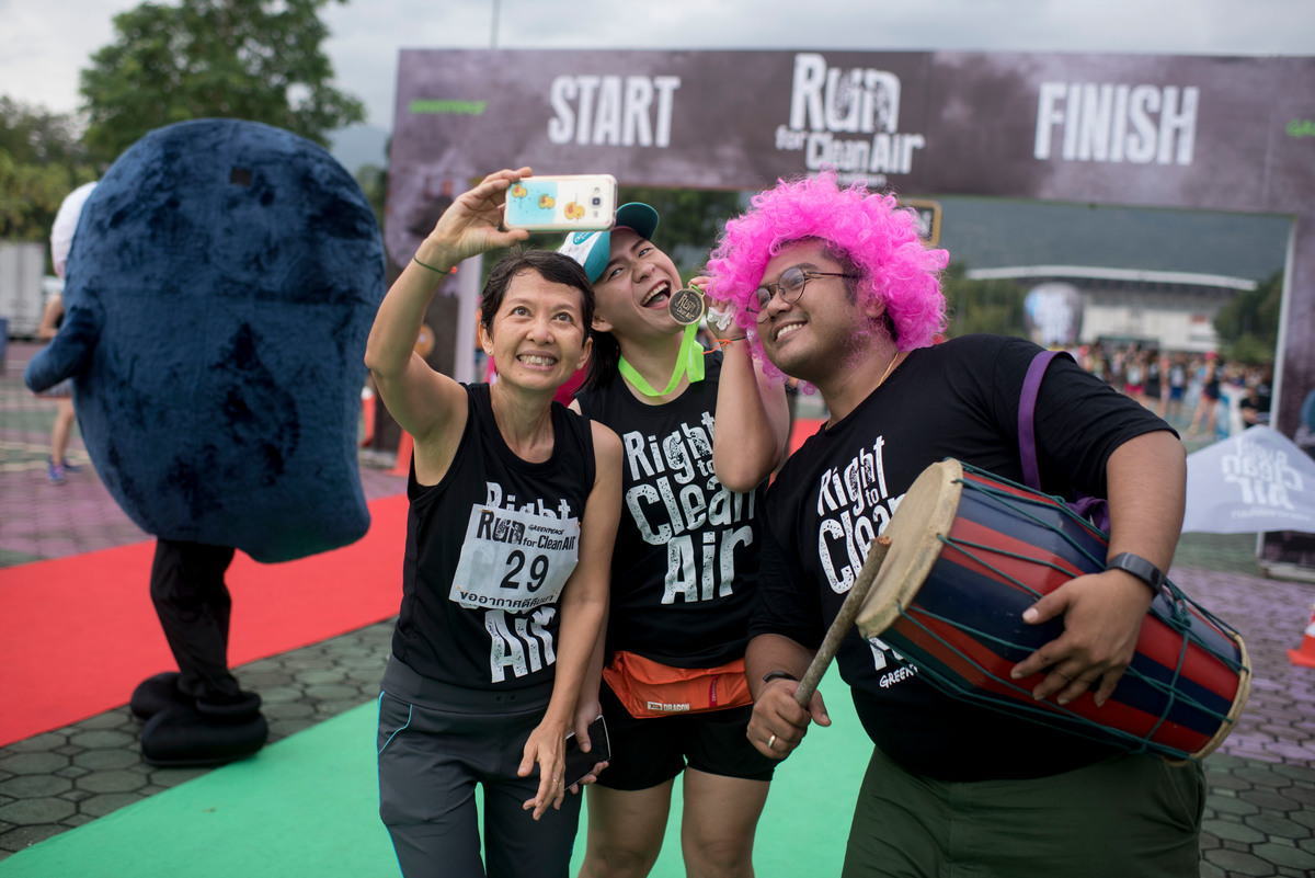 Run for Clean Air Event in Chiang Mai. © Borja Sanchez-Trillo / Greenpeace Run for Clean Air Event in Chiang Mai. © Borja Sanchez-Trillo / Greenpeace