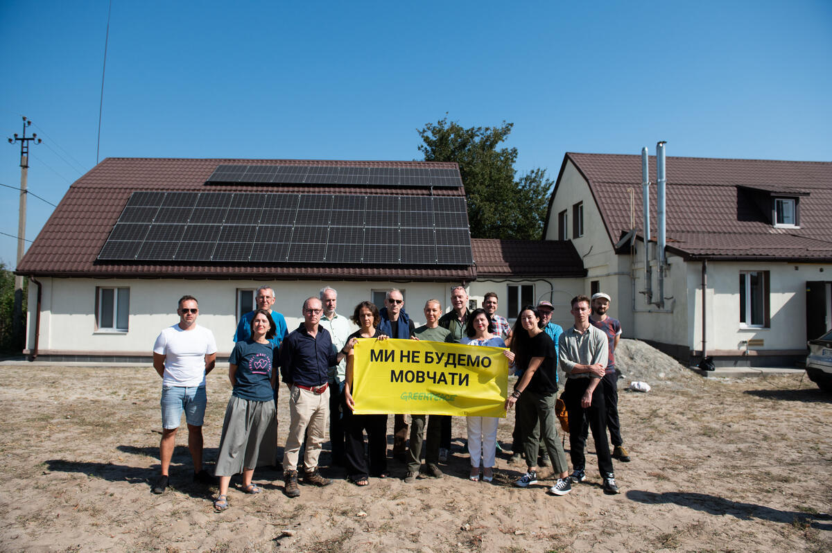 Global Week of Action - Solidarity against Energy Transfer Lawsuit - Ukraine. © Greenpeace