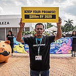 On Finance Day at UN Biodiversity COP16, Greenpeace delivered a giant piggy bank to the central plaza, calling on wealthy countries to keep nature protection payment promises.