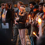 A poignant and reflective Candlelight Vigil that honours the brave individuals and communities who have dedicated their lives to the fight against climate change and remember those who have tragically lost their lives. This gathering took place near the International Court of Justice, setting the stage for meaningful dialogue and solidarity with community voices and realities at the centre of what needs to be heard at the ICJ hearings.