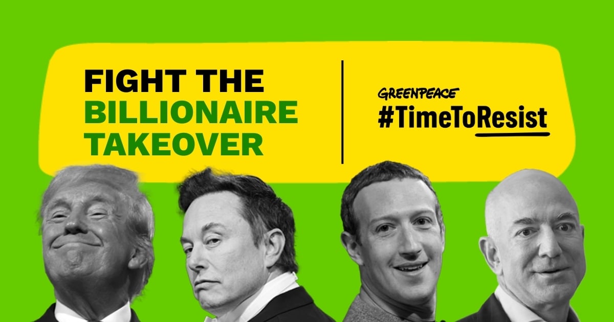 Fight the billionaire takeover. #TimeToResist