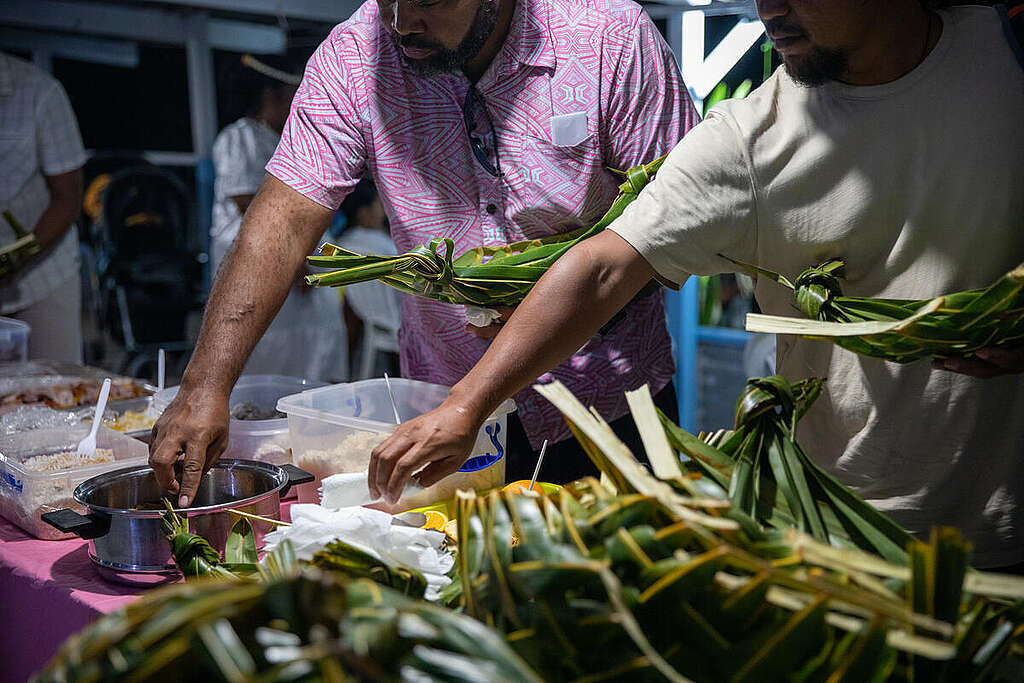 Community Gathering for 40th Anniversary of Operation Exodus in Marshall Islands. © Greenpeace / Olivia Louella Community Gathering for 40th Anniversary of Operation Exodus in Marshall Islands. © Greenpeace / Olivia Louella