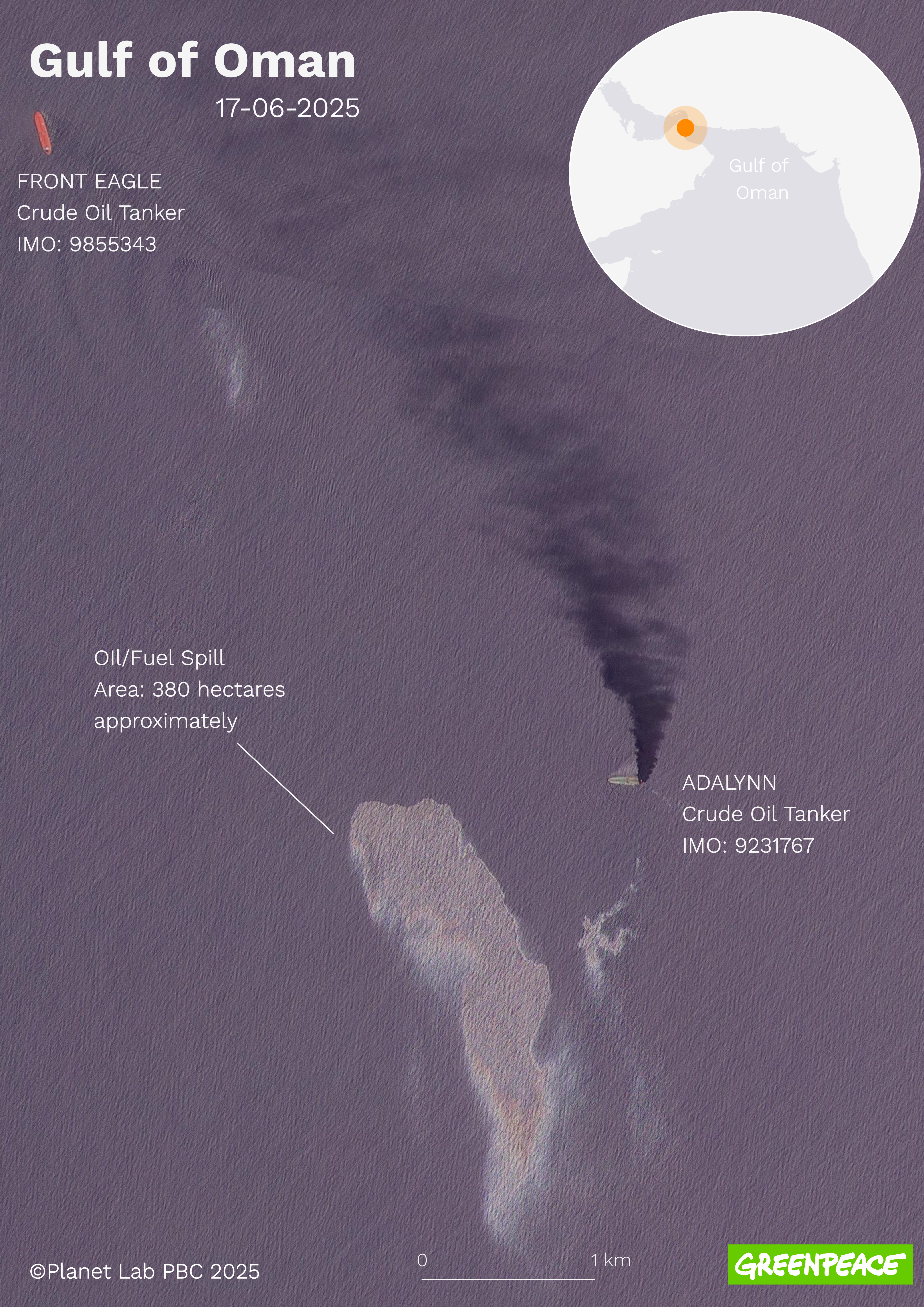 Gulf of Oman oil spill: Greenpeace warns of  environmental disaster