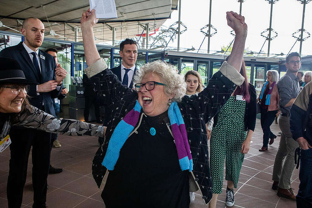 Swiss Senior Women for Climate Protection Verdict at ECHR. © Miriam Künzli / Greenpeace Swiss Senior Women for Climate Protection Verdict at ECHR. © Miriam Künzli / Greenpeace