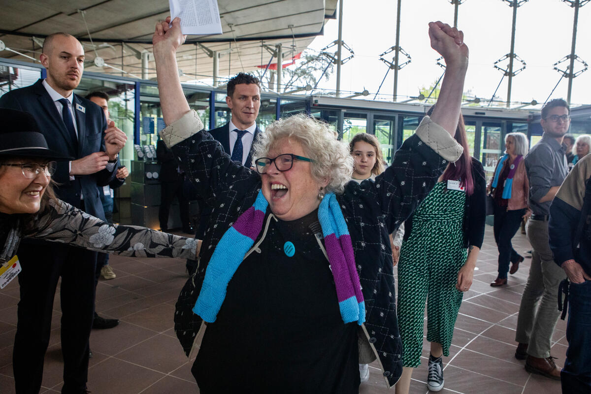 Swiss Senior Women for Climate Protection Verdict at ECHR. © Miriam Künzli / Greenpeace