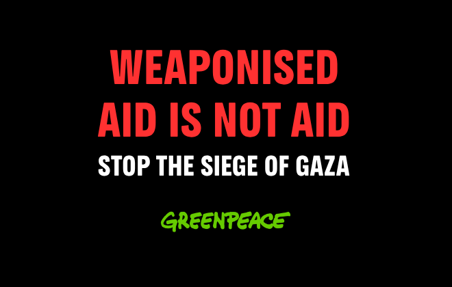 Weaponised aid is not aid. Stop the siege of Gaza.
