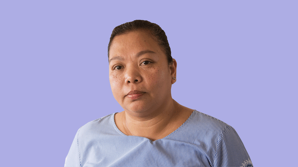Rochelle Mergal at Community Forum in Salcedo Eastern Samar.