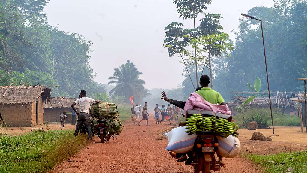 People in a village. People in a village.