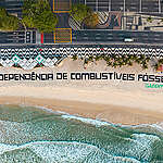 On the sands of Copacabana Beach in Rio de Janeiro, Greenpeace Brazil activists created a giant, 150-meter-long slogan that read: "Independence from Fossil Fuels," an allusion to September 7th, the date Brazil celebrates its independence. The peaceful demonstration also aimed to draw attention to the dangerous advance of oil exploration in the Amazon River Basin.

"The true independence we should seek and celebrate today, September 7th, is the one that frees us from fossil fuels. However, this cry for freedom remains stuck in our throats, as we still lack the prospect of an energy transition plan that is fair and worthy of the climate leadership Brazil seeks to exercise," warns Mariana Andrade, Greenpeace Brazil's Oceans spokesperson.