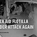 Still from Global Sumud Flotilla video - crew member dives to the deck 