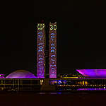 To demand stronger global forestry action from delegates gathered in Brasilia for the preparatory meetings for this year's UN Climate Summit (COP30), Greenpeace Brazil projected messages onto the Congress building where delegates are meeting.