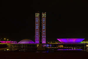 Pre COP30: Projection in the National Congress in Brasília. © Cristiane Silva / Greenpeace