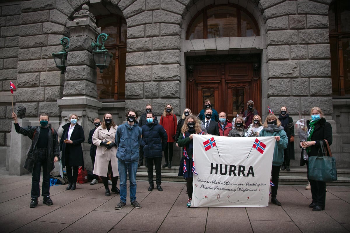 People vs Oil at the Supreme Court Hearing in Oslo. © Johanna Hanno / Greenpeace People vs Oil at the Supreme Court Hearing in Oslo. © Johanna Hanno / Greenpeace