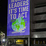 On the eve of COP30, Greenpeace projected a message to delegates at the UN Climate Summit in Belem