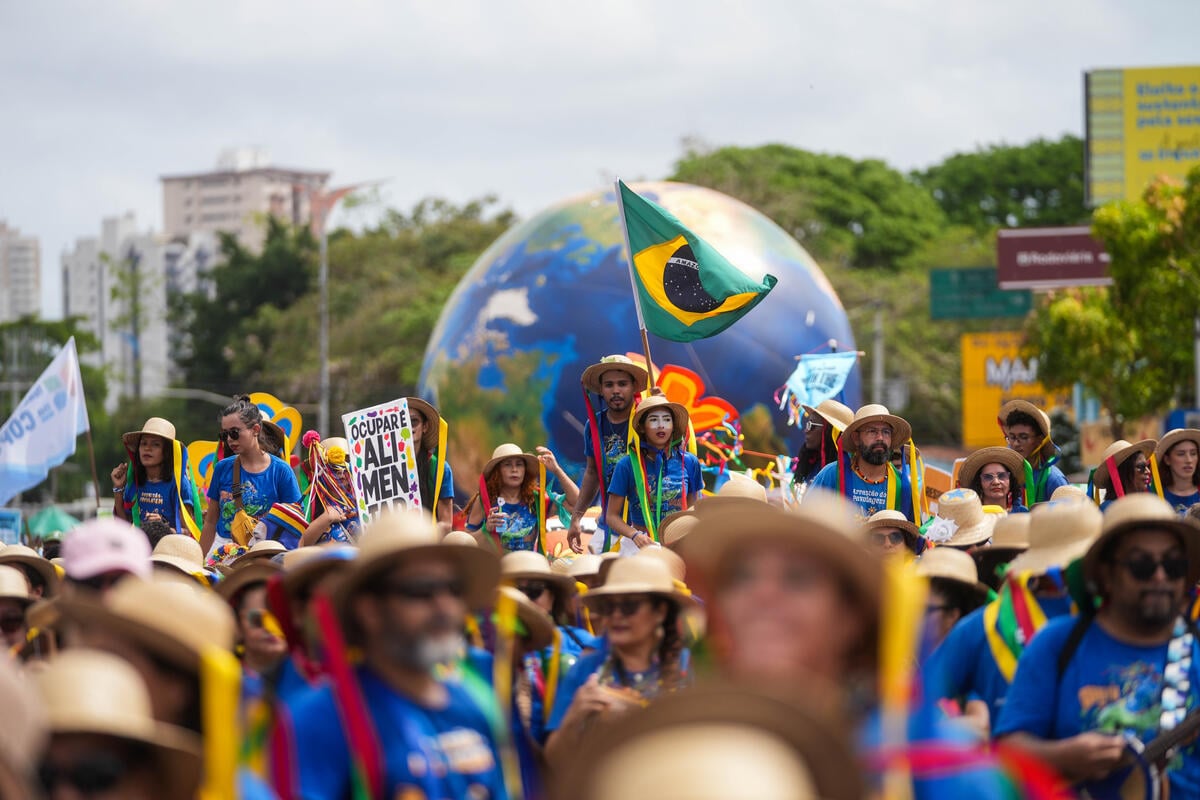 Global Climate March during COP30 in Belém, Brazil. © Filipe Bispo / Greenpeace