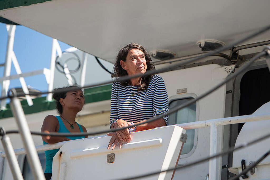 Greenpeace Ship, Rainbow Warrior, Arrives in Rio de Janeiro. © Lucas Landau / Greenpeace