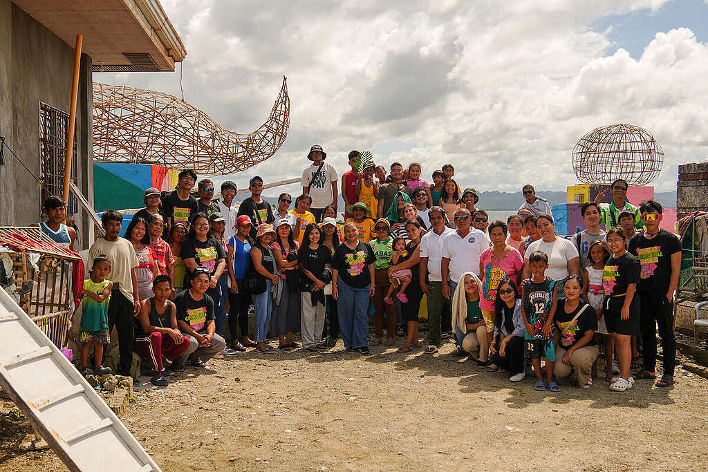 Community Art for Odette Anniversary in Bohol, Philippines. © Miguel de Guzman / Greenpeace