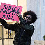 With the help of activists in London, they delivered a notice to Shell's global headquarters stating that they are taking the company to court for the loss and damages caused by its business.

Shell has known since 1965 about the climate crisis and its own role in worsening it, yet it chose to continue investing in fossil fuels and deceit instead of protecting people and the planet.


Along with the delivery, recordings of voices from the frontlines were played – voices of communities sharing their stories and messages to Shell.


From sinking islands to flood-hit towns, Filipino climate survivors are rising. They’ve had enough of corruption in climate funds at home and the greed of big polluters globally. They’re standing up to make corporations like Shell pay.