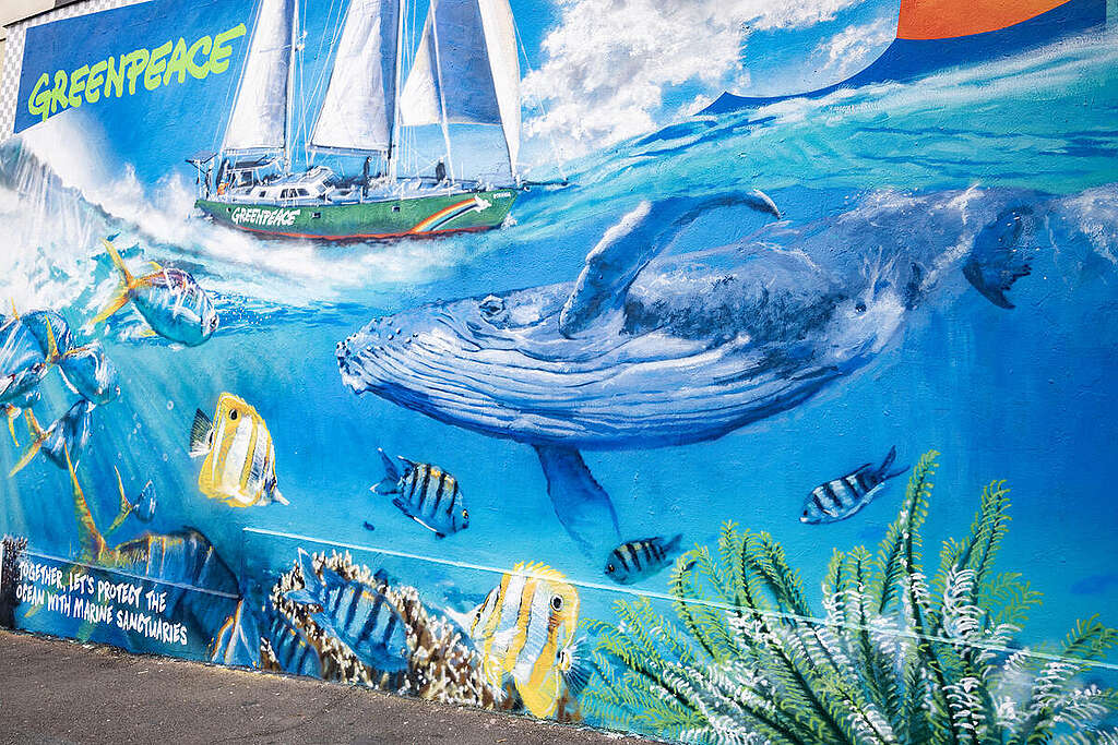 Ocean Themed Mural in Brisbane, Australia. &copy; Greenpeace
